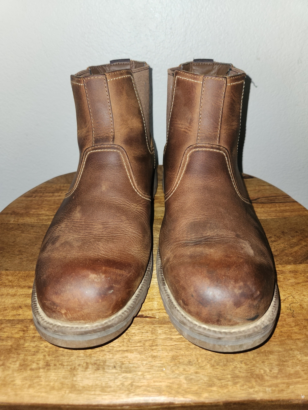 Timberland Men's Size 9 Larchmont Brown Chelsea Waterproof Leather Boots A13HZ